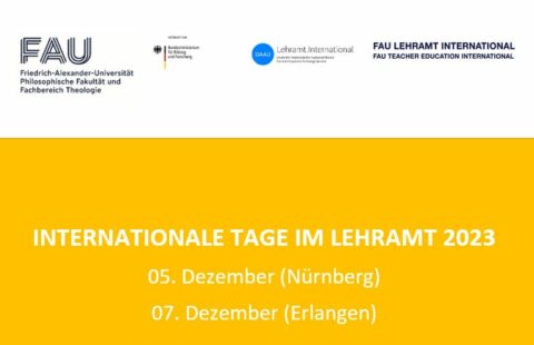 Zum Artikel "Internationale Tage im Lehramt am 05.Dezember (Nürnberg) und 07.Dezember (Erlangen)"
