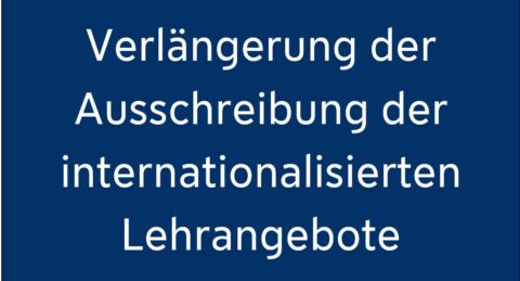 Zum Artikel "Verlängerung der Ausschreibung für innovative internationalisierte Lehrangebote"