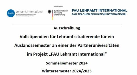 Zum Artikel "NEUE AUSSCHREIBUNG! Vollstipendien Auslandssemester SoSe 2024 & WiSe 2024/25"